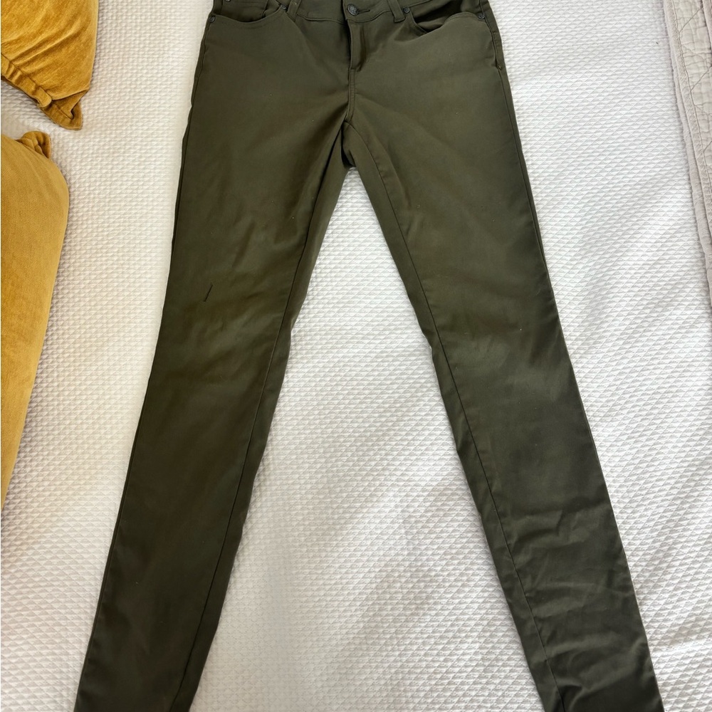 Prana Olive Green Skinny Pants